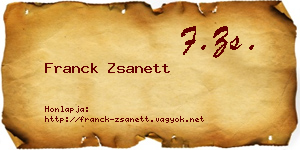 Franck Zsanett névjegykártya
